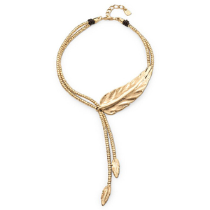 Ожерелье UNOde50 COL1306 "Перышко" Золотой цвет
