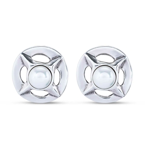 Серьги PEN0953 "Crafted" Серебр. цв.