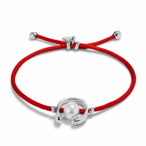 Браслет PUL2505 Красный Серебр. цв.