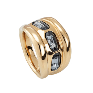 Кольцо ANI0711 "Голубая луна" XL Зол. цвет